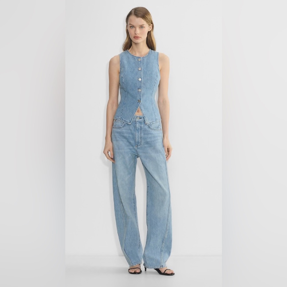 Denim Forum 90s Seamed Hi-rise Barrel Jeans